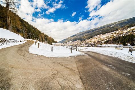 Road In Snowy Mountain Stock Photo Image Of Season Snowy 78090416