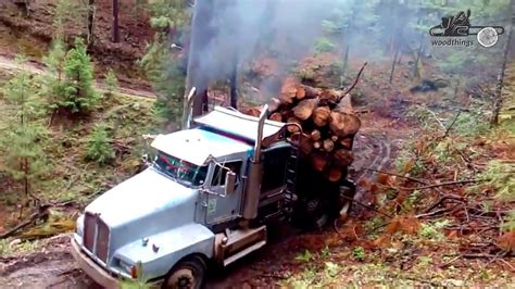 Dangerous Logging Trucks Drivers Fails Crossing Wooden Bridges And