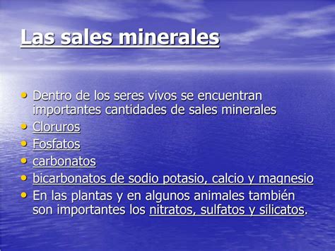 Ppt Agua Y Sales Minerales Powerpoint Presentation Free Download