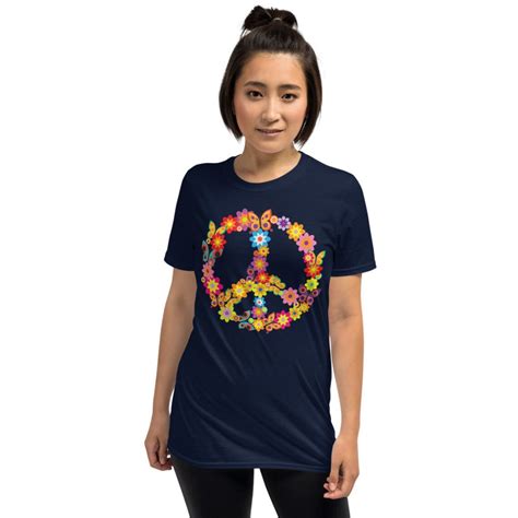 Floral Peace Sign T Shirt Etsy