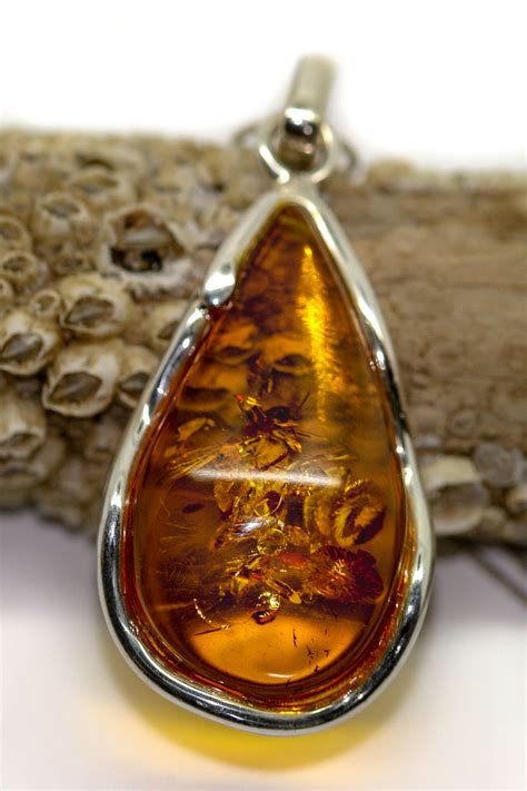 Baltic Amber Pendant In Sterling Silver Amber Necklace Silver Pendant