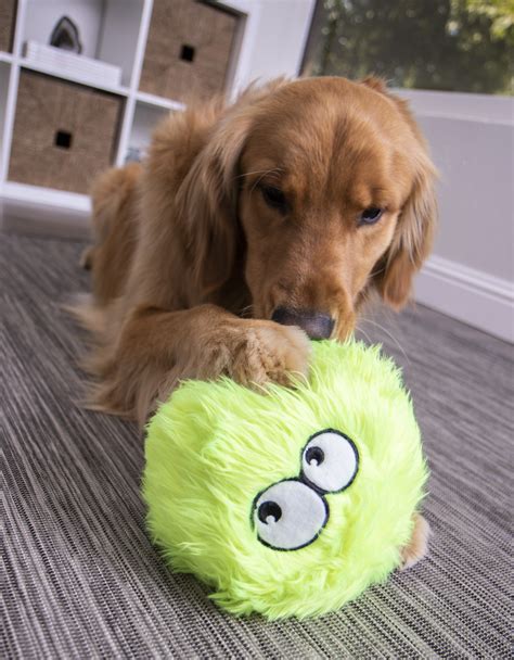 Godog Furballz With Chew Guard Technology Durable Plush Squeaker Dog
