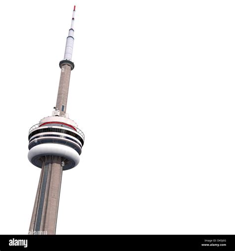 Cn Tower In Toronto Isoliert Auf Weißem Hintergrund Fotorealistische