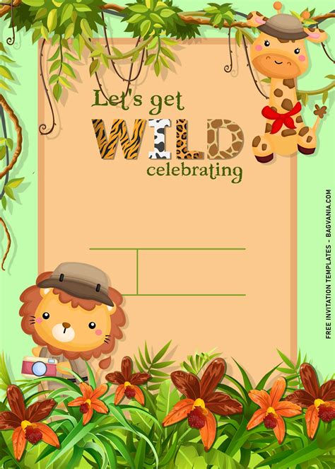 11 Cute Jungle Birthday Invitation Templates To Celebrate Your Kids