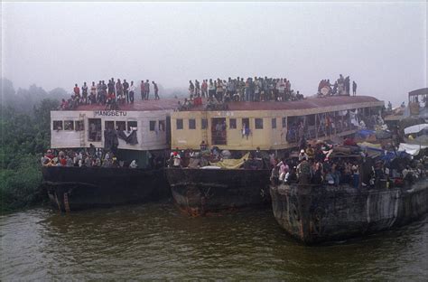 A Boat Crowded With People On The Congo Photograph By Robert Caputo