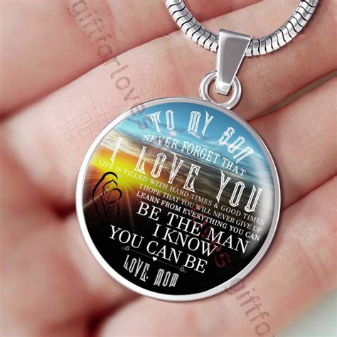 Check spelling or type a new query. To my son necklace: special gift for son from mom, best ...