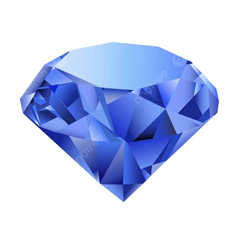 Romantic Blue Crystal Diamond Vector Romantic Blue Crystal Png And
