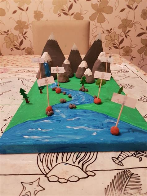 3d River Project From Source To Sea We Used Clay For Mountains And
