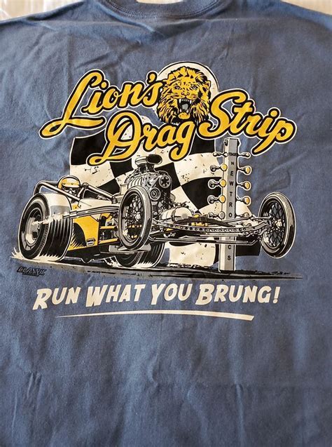 Old Vtg Lions Drag Strip Nostalgia Racing On A Gray An Extra Large Tee