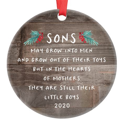 5 out of 5 stars. Gift for Son, Christmas Ornament 2020 Sons In The Hearts ...