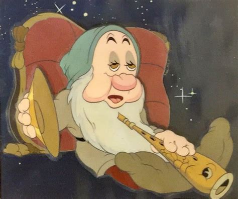 Original Walt Disney Animation Production Cel Of Sleepy From Snow White