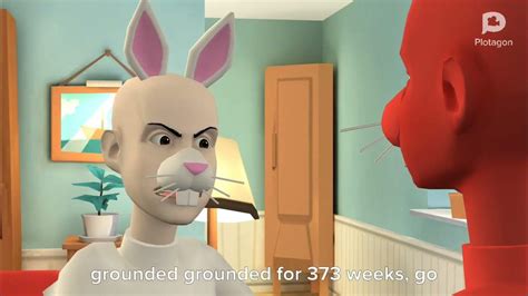 Evil Rabbit Copies Rabbit And Gets Grounded Youtube