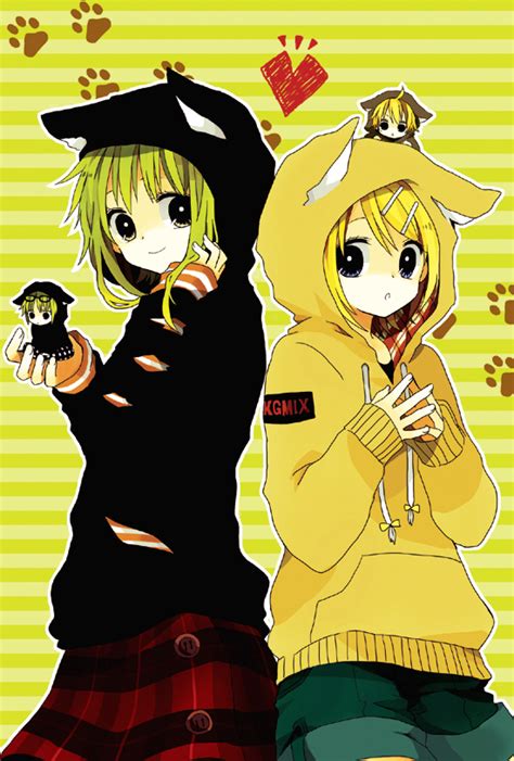 Kagamine Rin Kagamine Len Gumi And Gumiya Vocaloid Drawn By Anzu