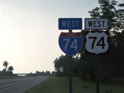 North Carolina Interstate 74 And U S Highway 74 Aaroads Shield