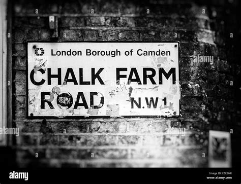 Chalk Farm Road Street Sign Camden London Britain Stock Photo Alamy