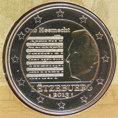 Luxemburg 2 Euro Münze Nationalhymne Des Großherzogtums Luxemburg