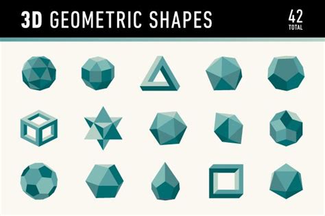 3d Geometric Shapes Graphics Creative Market