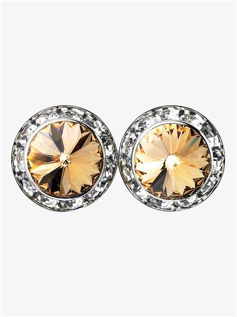 15mm Pierced Earrings With Swarovski Crystals Accessories