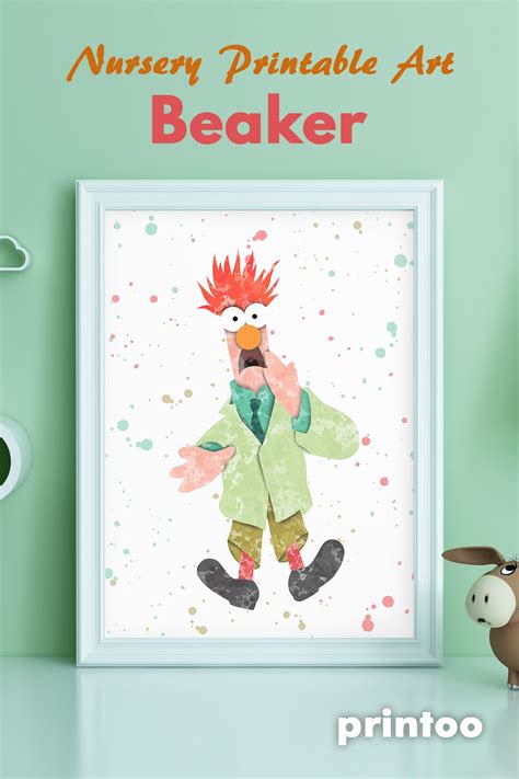 Beaker Poster The Muppetsbeaker Print Muppet Print Watercolor