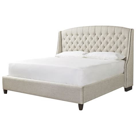 Universal Curated Halston Upholstered Queen Bed With Winged Headboard