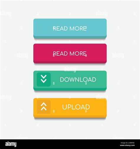 Web Buttons Flat Design Web And Ui Application Color Button Icon For