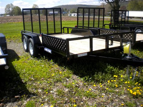 New 2019 Sure Trac Tube Top Utility Trailer 7x14 With Spring Assist