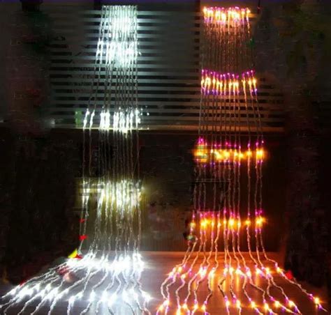 Led Waterfall String Curtain Light 6m 3m 640 Leds Water Flow