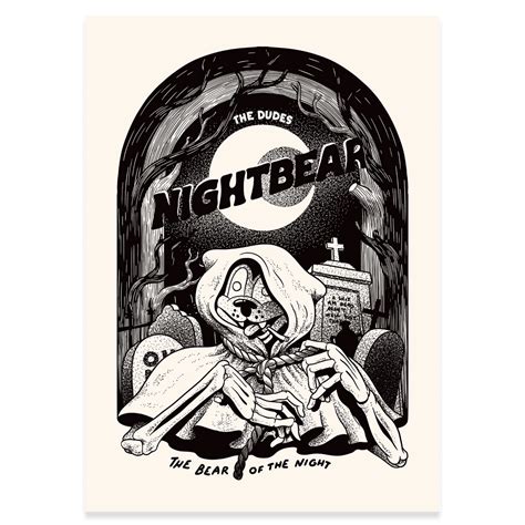 nightbear screenprint by the dudes and mcbess