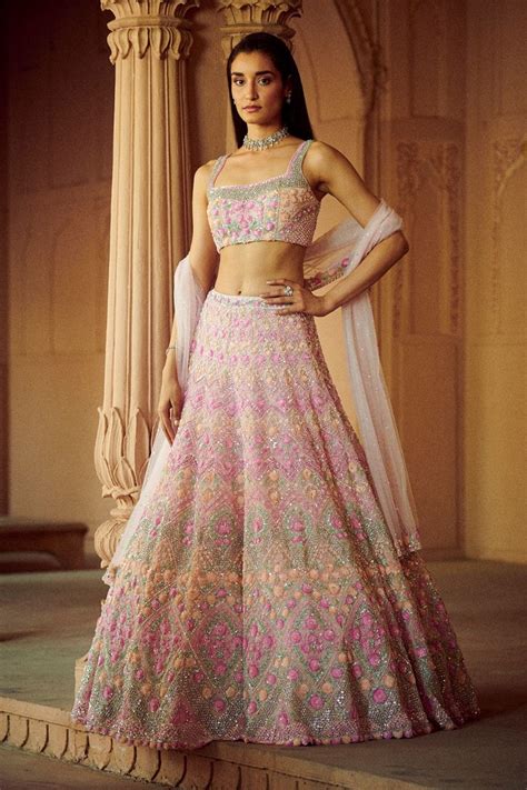 Bridaltrunk Online Indian Multi Designer Fashion Shopping Pink Sequins Lehenga