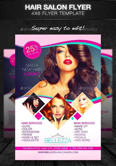 Psd formal allows to you to make all the necessary editions and achieve different goals. Free Hair Salon Flyer Templates | Free beauty products ...