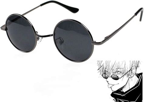 buy gojo satoru cosplay glasses anime character cos prop retro small round eyeglasses online in