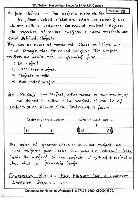 Handwrytten is the leading online handwritten notes service for business. Magnetism and Matter : 12th Class Physics Handwritten Notes