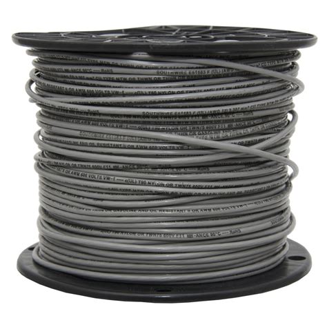 Southwire 500 Ft 14 Awg Stranded Grey Copper Thhn Wire By The Roll At