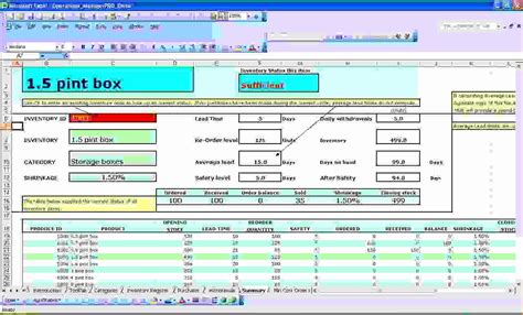 Excel Format For Inventory Management Excel Templates