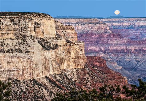 The Full Moon Sets Over The Grand Canyon Anderson Viewpoint Photography