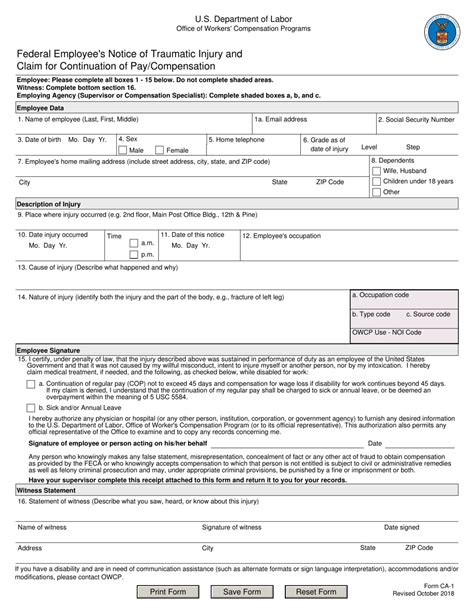 Ca 1 Fillable Form Printable Forms Free Online