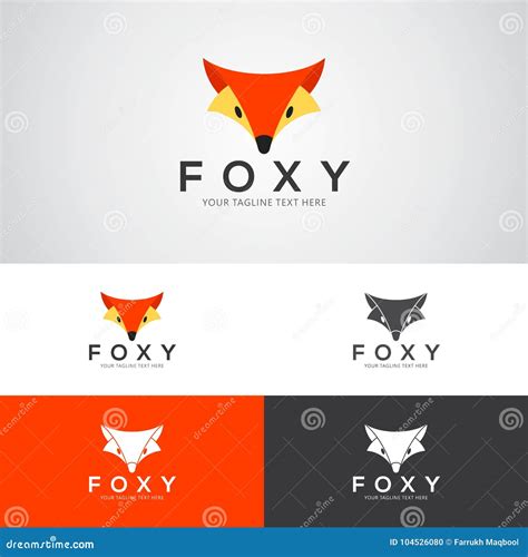 Fox Logo Design Stock Vector Illustration Of Clear 104526080