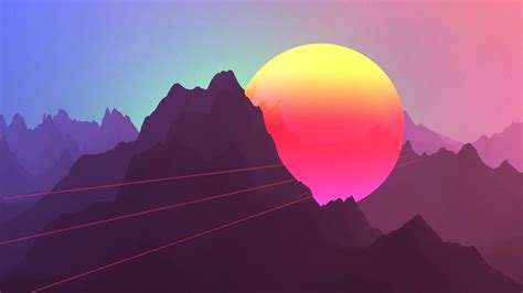 2048x1152 Resolution 3d Retrowave Sunset 2048x1152 Resolution Wallpaper