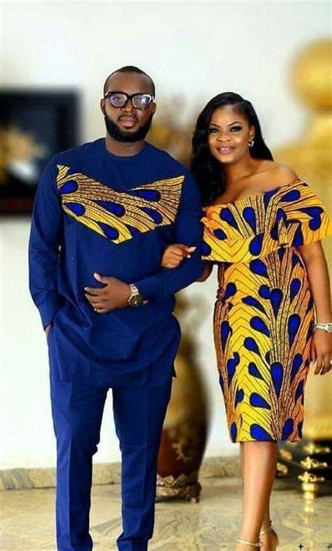 Take At Look At African Couple Outfit African Wax Prints Kitenge