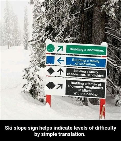 How To Interpret Skiing Levels Of Difficulty Funny Pictures Of The Day