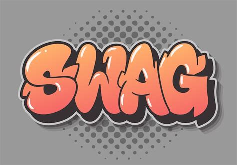 Swag Label Sign Logo Hand Gezeichnete Pinsel Schriftzug Kalligraphie