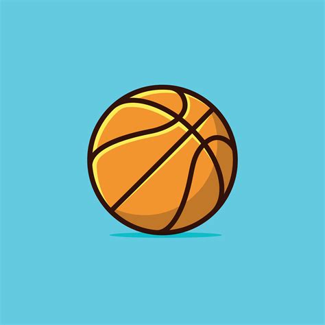 Basketball Vector Illustration Sport Logo Icon Flat Cartoon Style