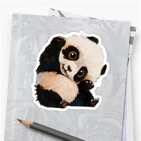 Cute Panda Sticker By Mallsd Redbubble
