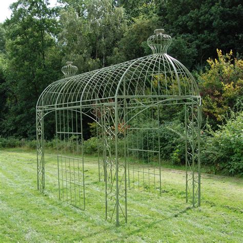 Made of raw metal, a barrington spiral plant support has a decorative steel ball on its tip. Crystal Metal Garden Tunnel | Garden Ornamnents