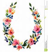 Watercolor Flower Wreath Images