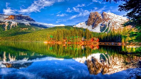 Hd Wallpaper Emerald Lake National Park Yok British Columbia Canada