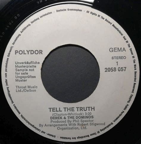Derek And The Dominos Tell The Truth 1970 Vinyl Discogs