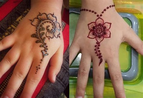Easy And Simple Mehndi Designs For Kids Back Hand Dibujos Para A Colorear