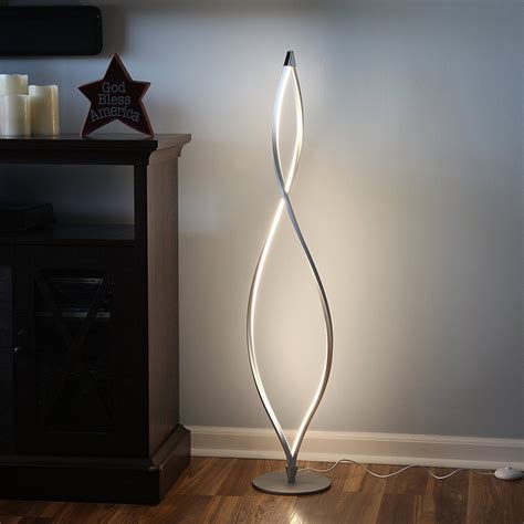Brightech Twist Floor Lamp Bright Tall Lamp For Offices Modern LED Spiral Lamp For Living