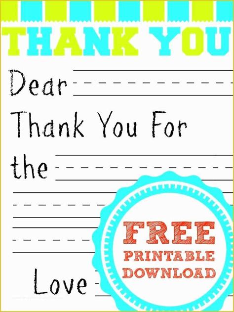 Thank You Note Template Free Of 25 Best Ideas About Letter Writing
